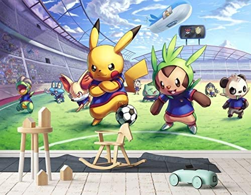 Pokémon Football Field Child Anime Papier peint mural mural (H)400*(W)280cm  a - ThePressFree
