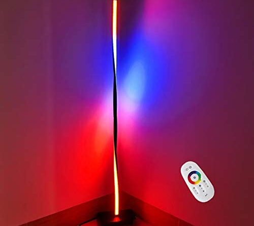 RGB DEL Lampadaire Chambre Variateur Télécommande hauteur 150 cm changement de couleur