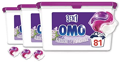 Lessive Omo 81 lavages - Capsules Lessive Jasmin & Fleur de