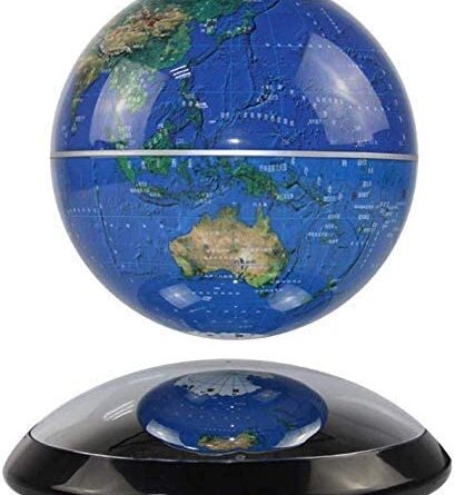 Globe Terrestre Magnétique 8inch Magnétique Lévitation Globe Flottant avec Planète Terre Globe pour Le Bureau de Décoration de Noël Cadeau Danniversaire,B