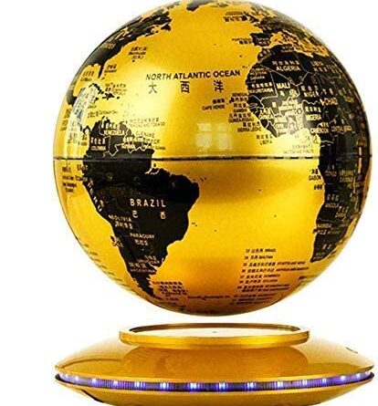 Globe Terrestre Magnétique 8inch Magnétique Lévitation Globe Flottant avec Planète Terre Globe pour Le Bureau de Décoration de Noël Cadeau Danniversaire,B