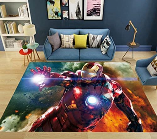 chambre à coucher tapis d'anime table de chevet tapis de chambre à coucher The Avengers Marvel Heroes Tapis pour salon Avengers 1,80 x 120 cm chaise d'ordinateur
