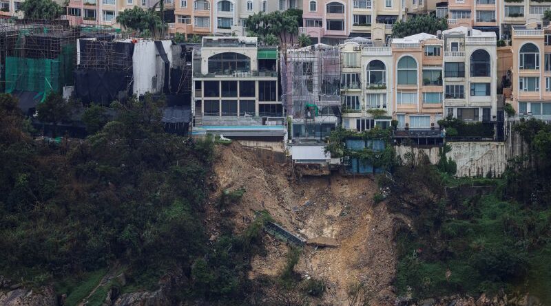 Le changement climatique menace les luxueuses demeures situées à flanc de falaise à Hong Kong